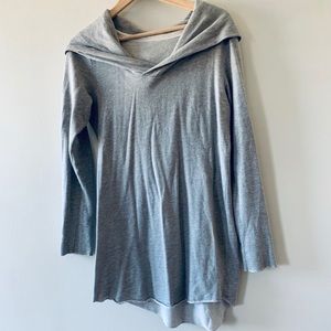 Gray sweatshirt tunic